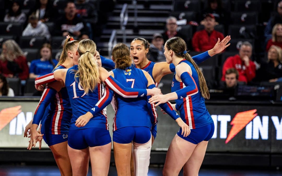 KU VB: Balanced Attack Leads No. 14 Kansas Past Cincinnati, 3–1
