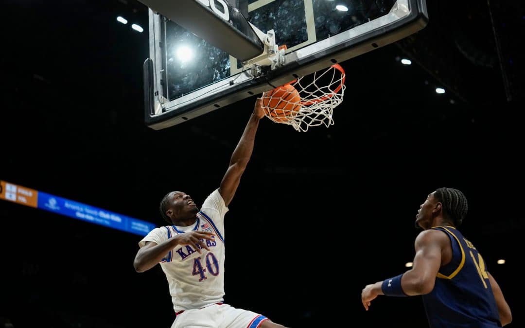Flory Bidunga’s 18 points, 9 rebounds, 5 assists and 5 blocks lead Kansas past Notre Dame 71-61