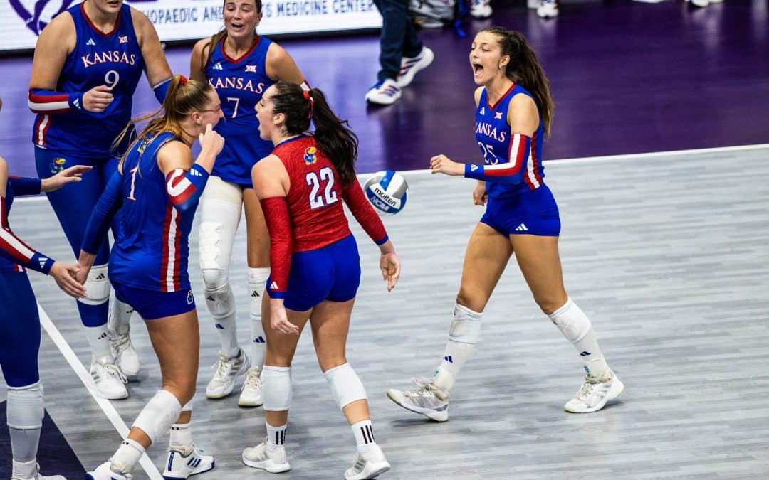 KU VB: No. 13 Kansas Earns 20th Win with 3–0 Sweep Over Kansas State