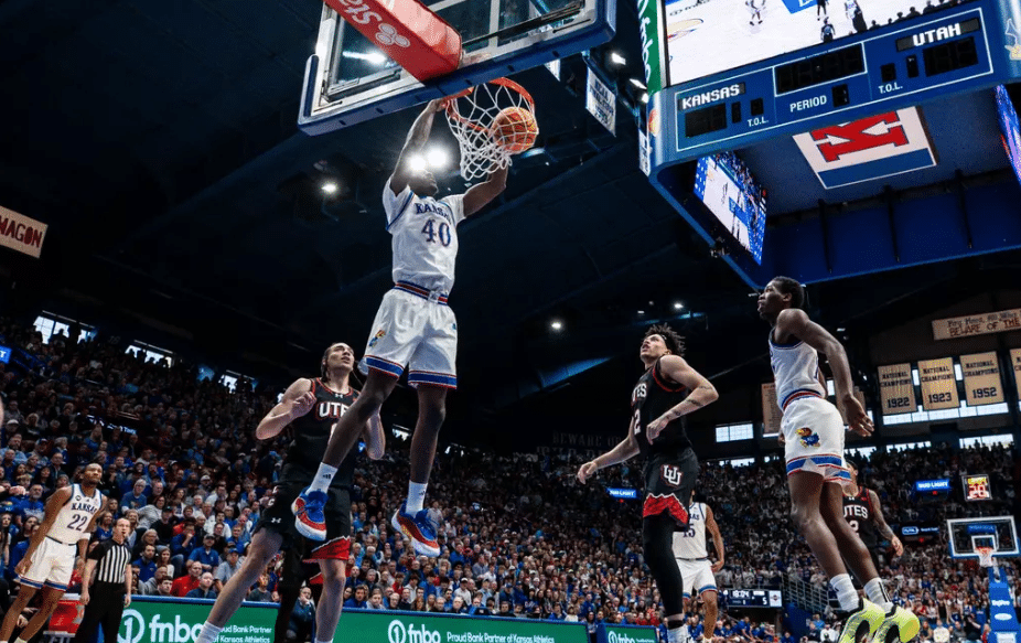 KU MBB: Bidunga Leads No. 11 Kansas Past Utah, 71-59