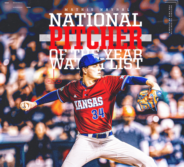 KU Baseball: Nayral Selected to Pitcher of the Year Award Watch List