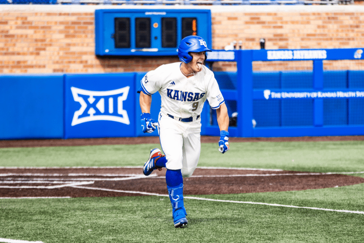KU Baseball: Dykhoff, Kansas Score Late to Secure Series Sweep of Houston