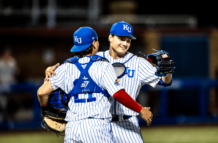 KU Baseball: Voegele Tosses Complete Game; Kansas Wins Series Opener 4-2